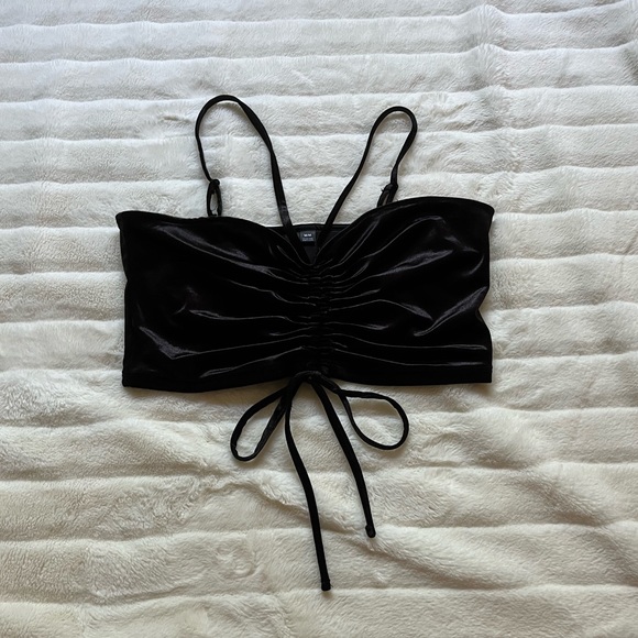 Garage black velvet tank top - Picture 1 of 4